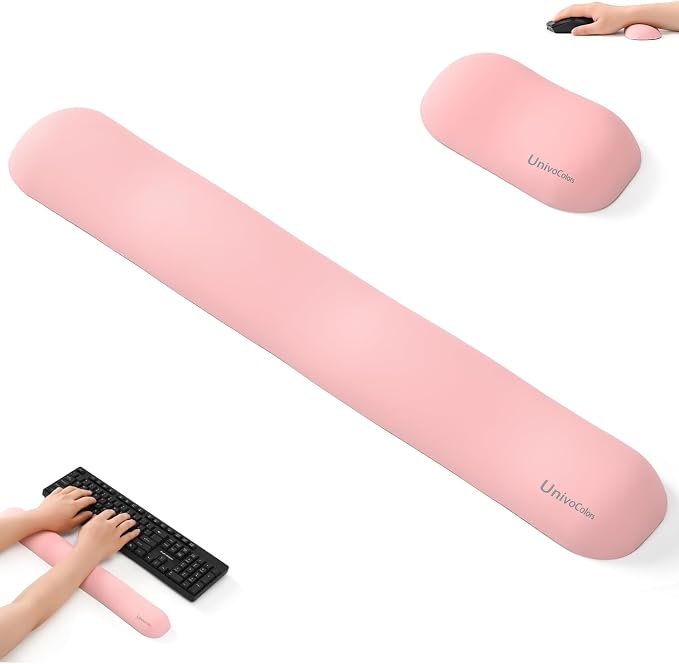 UnivoColors Design-Wave Set of Wrist Rest, Artificial Sheepskin+Memory by UnivoColors
