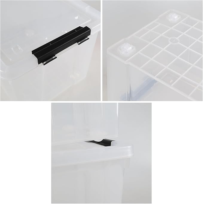 34 L Clear Plastic Storage Bins Box - Image 3