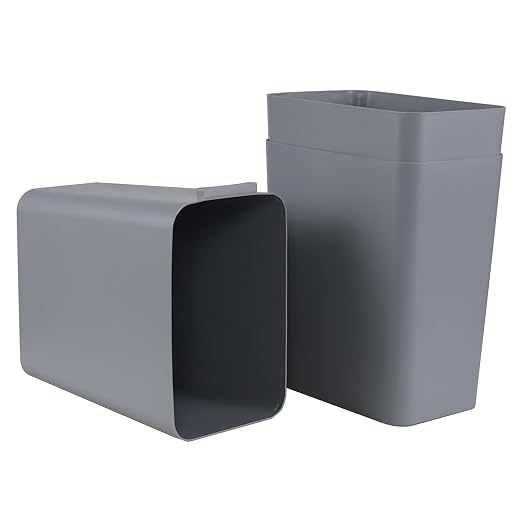 3 Pack 4.5 Gallon Open-top Trash Cans, Plastic Wastebasket Garbage Can - Image 7