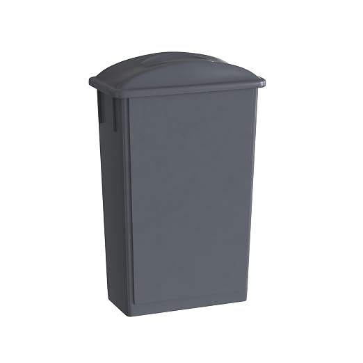 23 Gallon Gray Slim Jim Trash Can by Krollen+Industrial