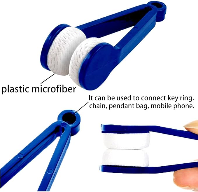 10 Pcs Mini Sun Eyeglasses Cleaning Clip, Glasses Eyeglass Microfiber - Image 3