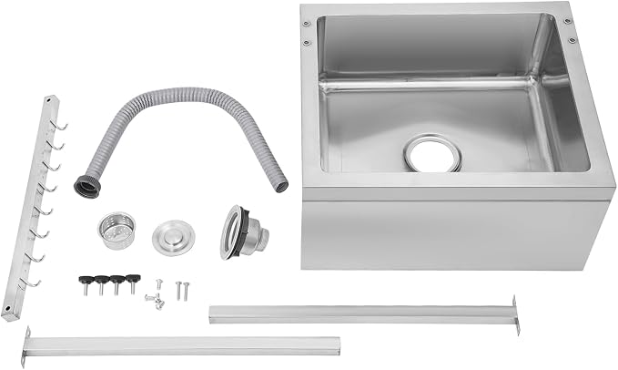 Stainless Steel Mop Sink, 661.39Lbs Capacity Mop Floor Sink Commercial Mop Sink - Image 5