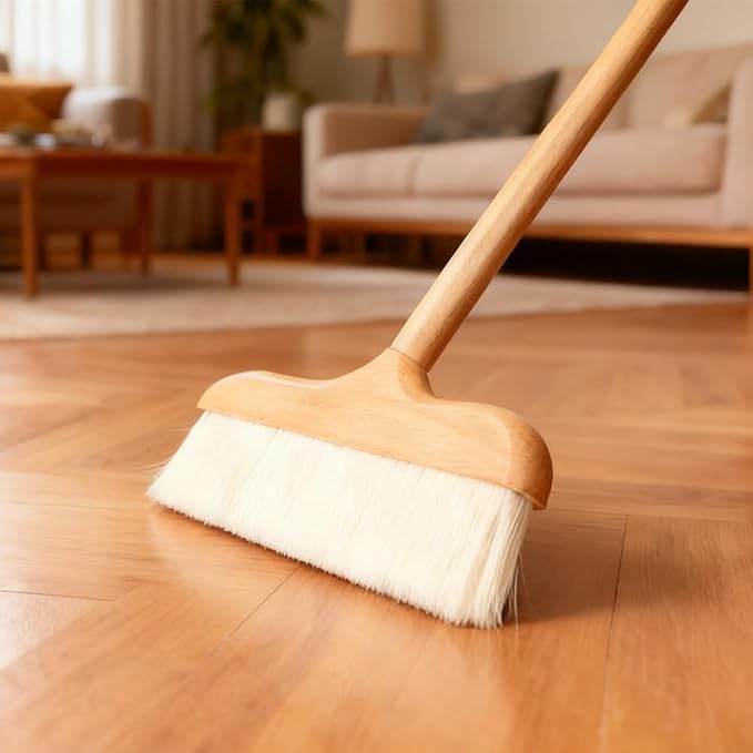 Gloffer Indoor Wood Wool Broom, Ultra Soft Bristles Broom by Gloffer