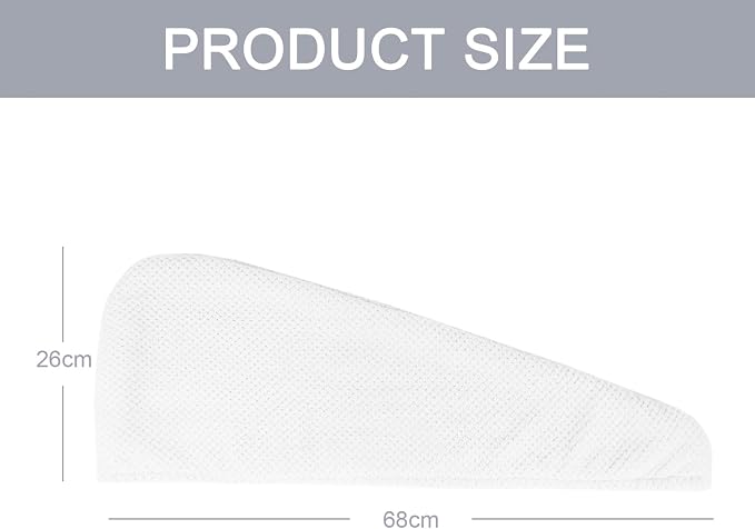 2 Pack Microfiber Hair Towel Wrap - Image 4