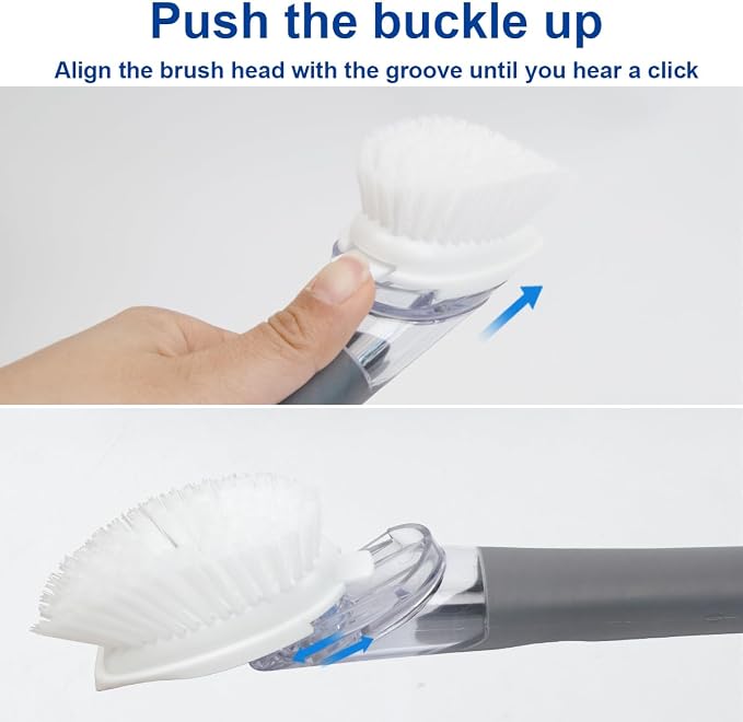 CELOX Dish Brush with Soap Dispenser, Heavy Duty Dishwand Kit, Includes 1 Wand - Image 6