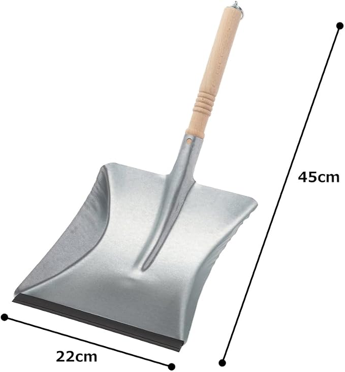 REDECKER Heavy Duty Steel Dust Pan, Zinc-Coated Black, Large Dustpan - Image 2