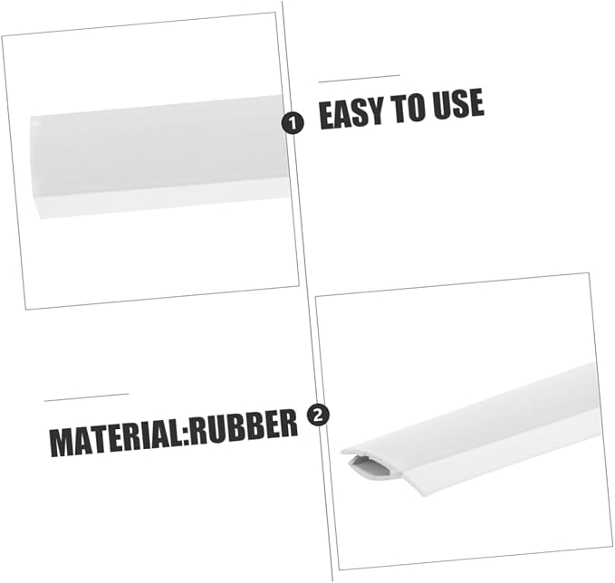 ERINGOGO 2pcs Rubber Dustpan Lip Replacement Strips Soft Edge Accessories - Image 7