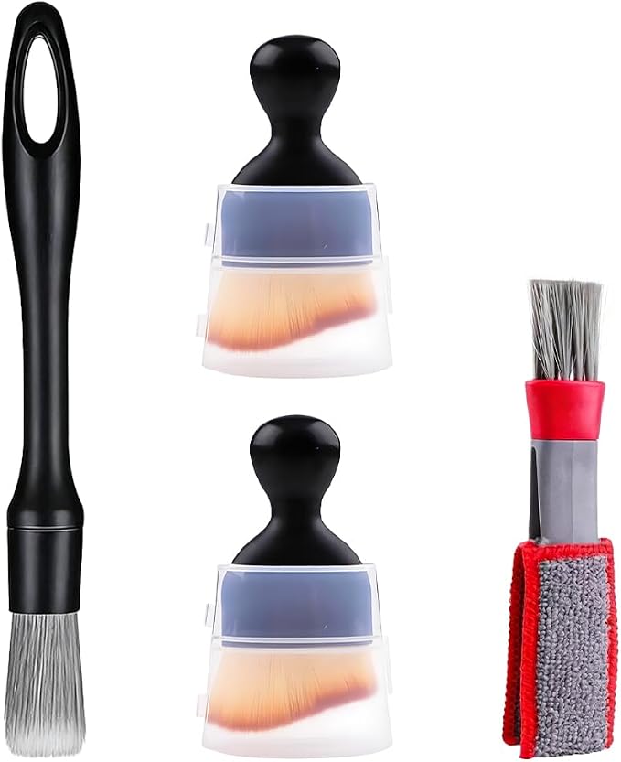 4PCS Car Detailing Brush Kit, Including 1 Ultra Soft No Scratch & 3 Vent by Unknown