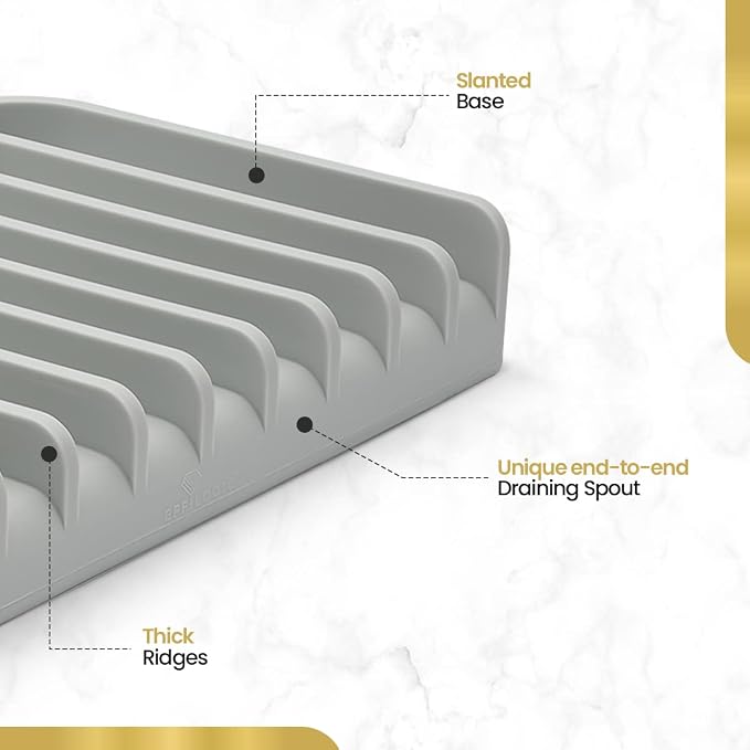 Effilogic Silicone Sponge Holder – Self-Draining Kitchen Sink Organizer - Image 5