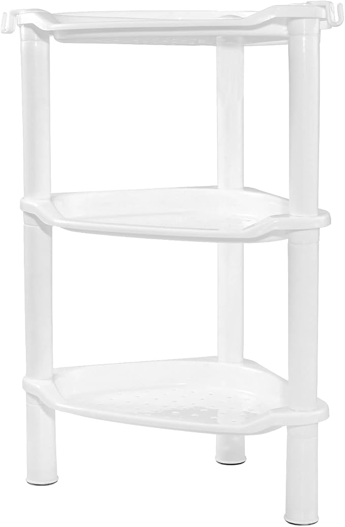 3 Tier Shower Caddy Organizer Shelf Corner, 13.5 x 10 x 26 Inches, Plastic - Image 6