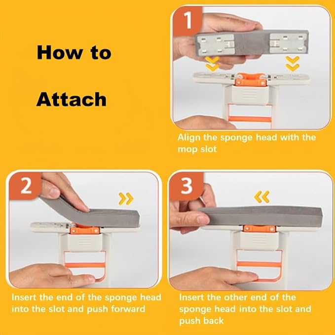 Mini Mop for Small Spaces, Foldable Self-Squeeze & Self-Wringing Wet Dry Sponge - Image 8