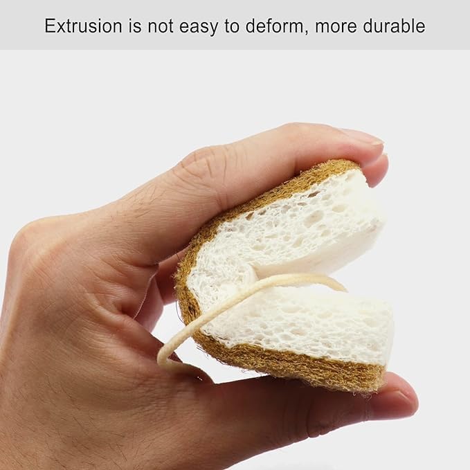 Natural Sponge, Sponges Individually Wrapped, Non Scratch Kitchen Cleaning - Image 2