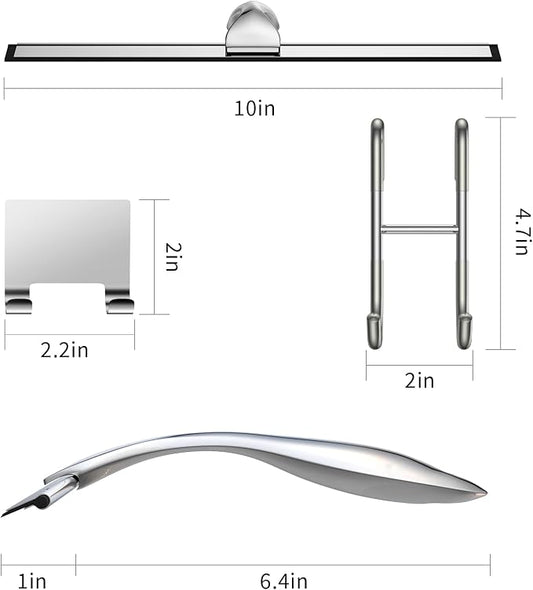 Shower Squeegee and Window Squeegee, Stainless Steel, 100% Streak-Free - Image 2