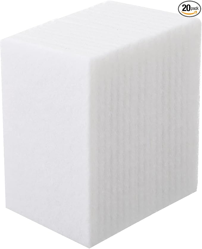 20 Pieces White Scrubbing Pad Non Scratch Scouring Pads Non Woven Scouring by Eaasty
