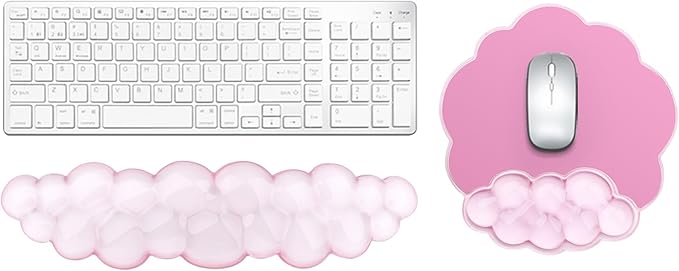 Gel Cloud Keyboard and Mouse Wrist Rest, Cute Wrist Support and Arm Support Rest by KEPUTAIER