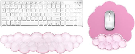 Gel Cloud Keyboard and Mouse Wrist Rest, Cute Wrist Support and Arm Support Rest by KEPUTAIER