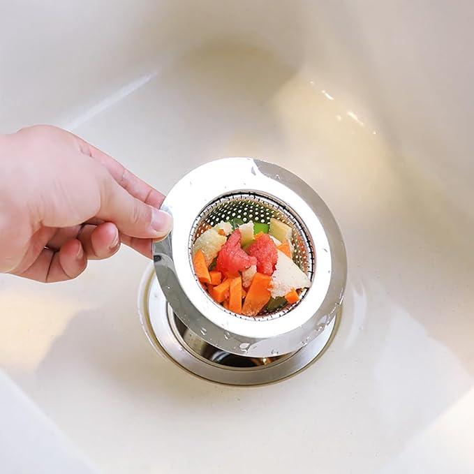 2 Pcs 11.5cm Stainless Steel Sink Strainers Sink Drain Baskets Small Basket - Image 2
