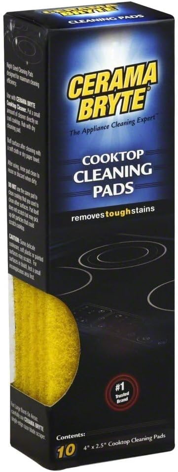 Cerama Bryte 1 x 10 Pack Cleaning Pads Cooktop and Stove Top Cleaner by CeramaBryte