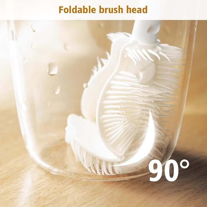 Folded Soft Bristle 360 ° Silicone Cup Brush Water Bottle Cleaner - Image 6