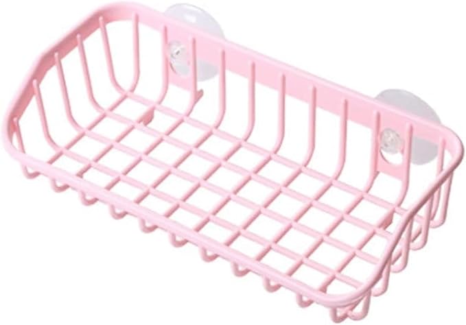Pink Multifunctional Drain Rack, Hanging Storage Rack Drain Rack Sink Shelf by Calsgkspray