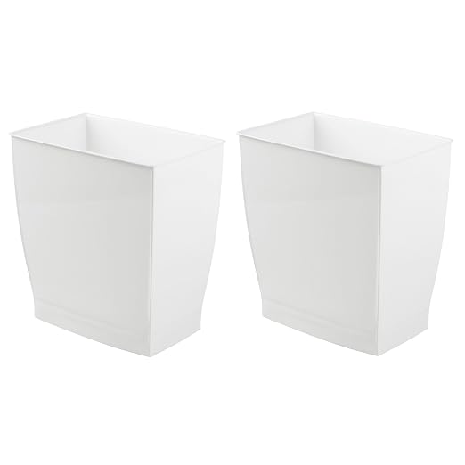 iDesign Small Rectangular Bathroom Trash Cans by iDesign