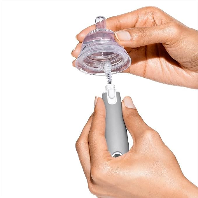 OXO Tot Bottle Brush with Nipple Cleaner and Stand – Gray - Image 10