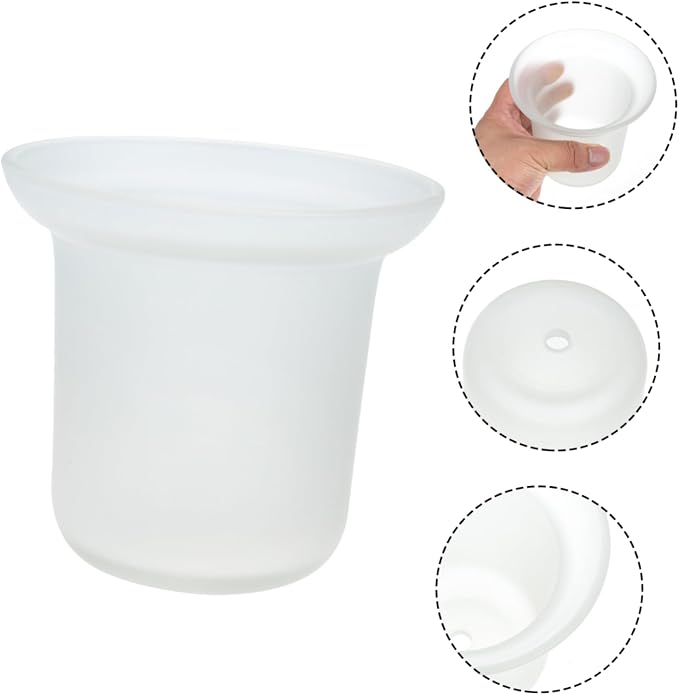PRETYZOOM Frosted Toilet Brush Holder - Image 9
