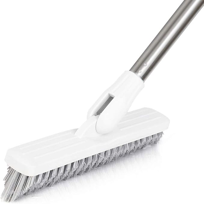 Affogato Floor Scrub Brush Bathroom Long Handle Bathtub Push Broom Shower Tile by Affogato