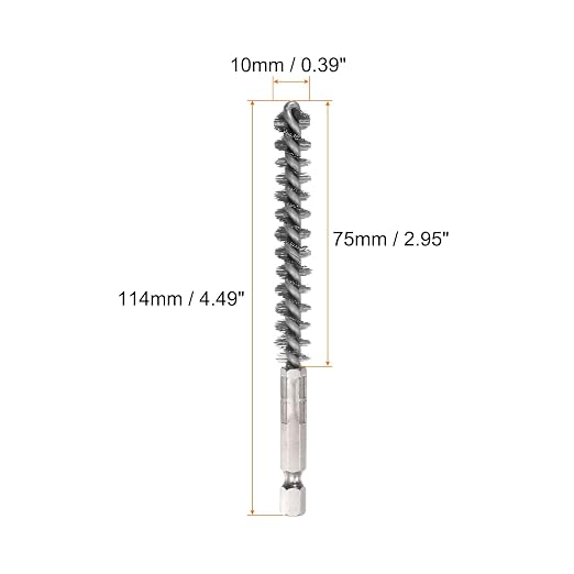 HARFINGTON Stainless Steel Bore Brush 10mm Dia Cleaning Wire Brush - Image 2