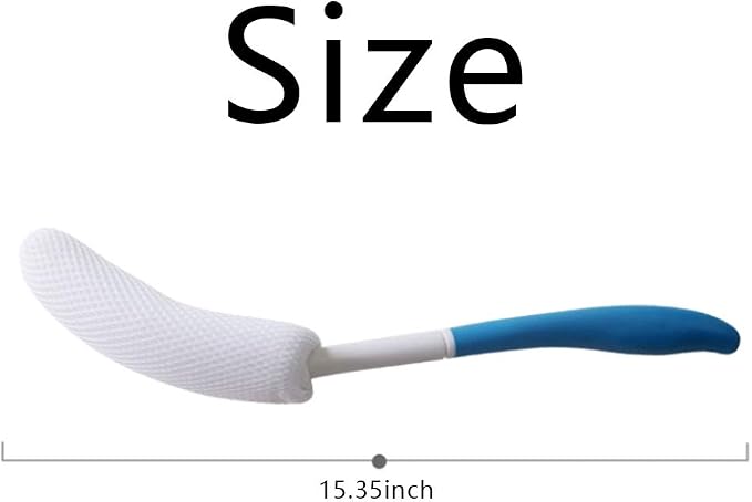 MagiDeal Vinyl Quote Me Long Anti-Slip Curve Handled Bath Body Brush, Easy Reach - Image 7