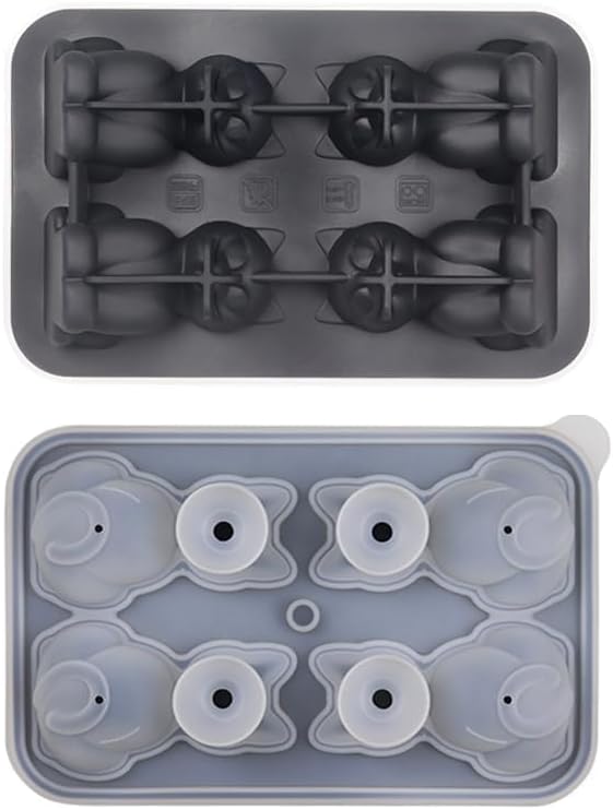 Cute 3D Cat Silicone Ice Cube Tray Mold Cartoon Animal Ice Box BPA-Free - Image 2