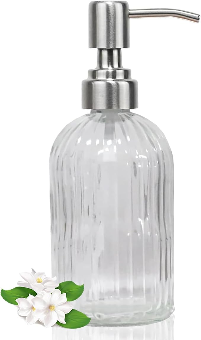 14Oz Clear Soap Dispenser Bathroom, Glass Hand Soap Dispensers by Unknown
