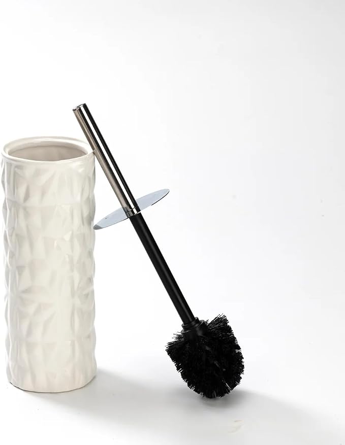 J&V TEXTILES Ceramic Toilet Brush, Toilet Bowl Brush - Image 3