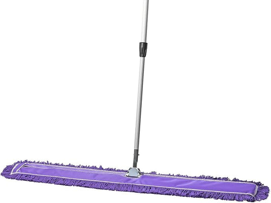 48 Inch Purple Commercial Dust Mop & Floor Sweeper by TidyTools