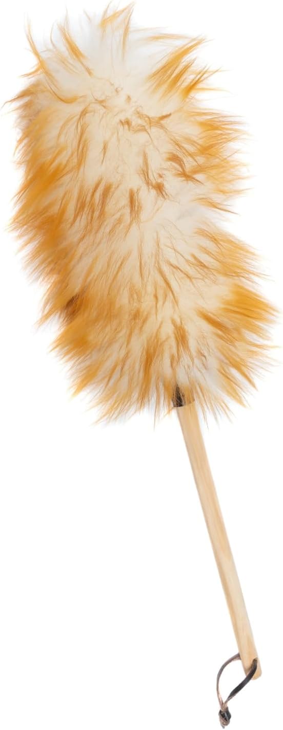 100% Sheepskin Duster with Solid Wooden Handle – Flexible Anti-Static Head by KHARAHOME