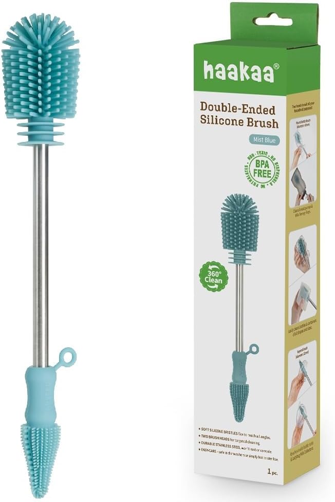 Haakaa Silicone Cleaning Brush Kit – Household Cleaning Brushes by haakaa