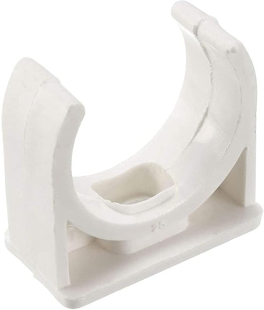 BVO 100 Pcs U-Shaped PVC Water 25mm Pipe Clamps, Suitable by Unknown