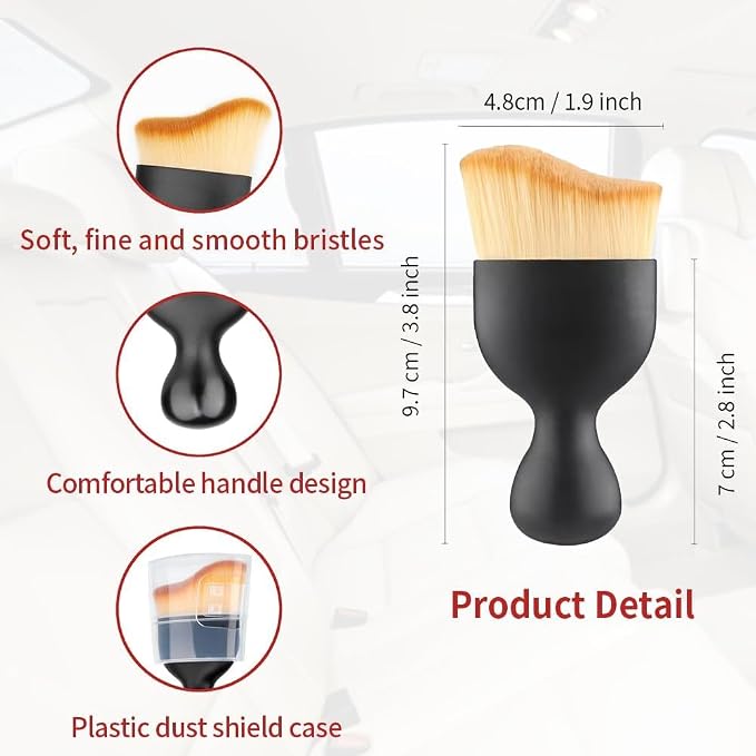 Auto Detailing Brush Set for Car Interior, Air Vent & Console Cleaning - Image 6