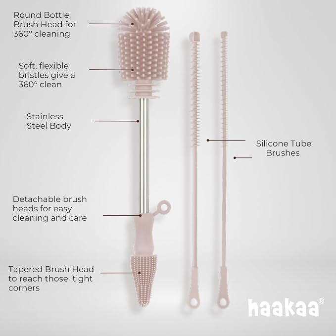 Haakaa Silicone Cleaning Brush Kit – Household Cleaning Brushes - Image 4
