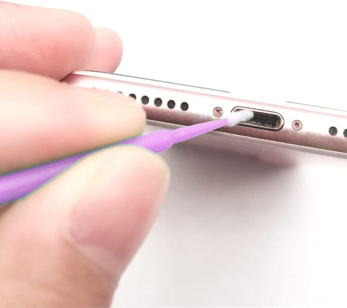 100 Pack Phone Charge Port Cleaning Tool kit, Bendable Mini Soft Round Brushes - Image 7