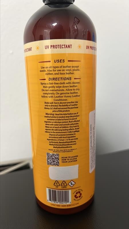 Leather Honey Leather Cleaner Spray: UV Protectant, Non-Toxic & Made in the USA - Image 8