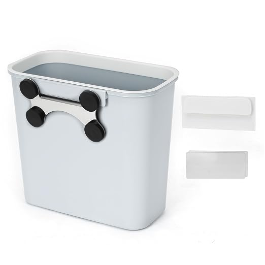 Skyflame Magnetic Hanging Trash Can, 2.1 Gallon Plastic Garbage Container by Skyflame