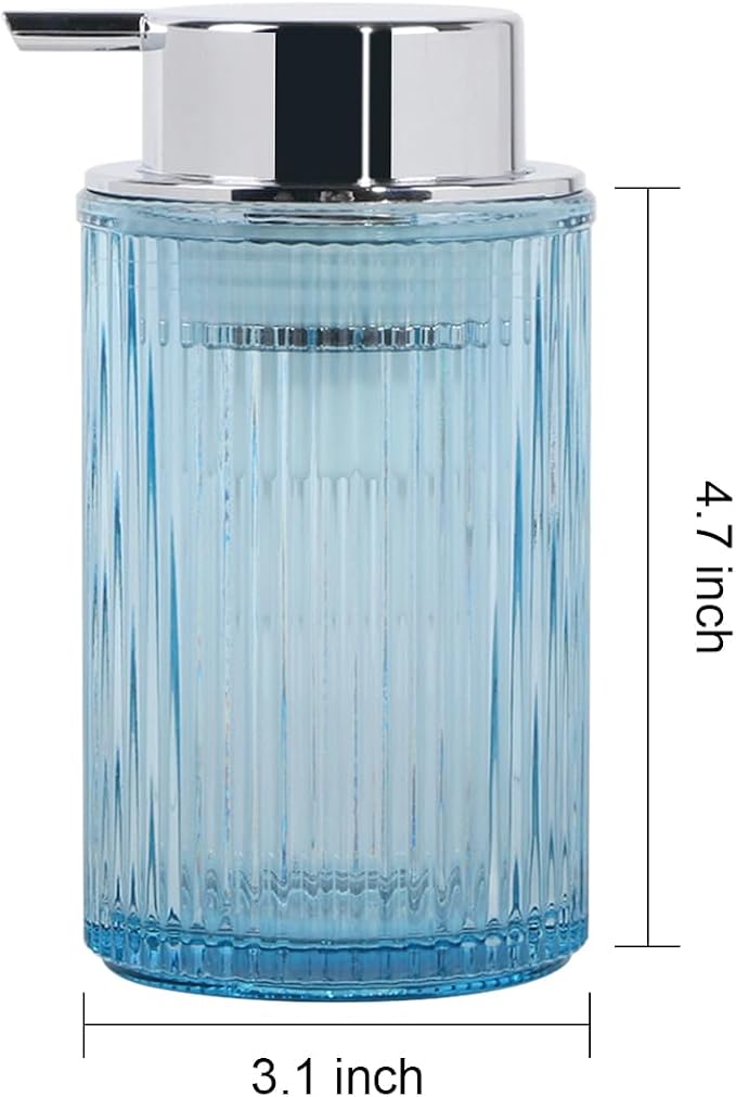 Purple Foaming Soap Dispenser, 12 Oz Glass Foaming Hand Soap Dispenser - Image 7
