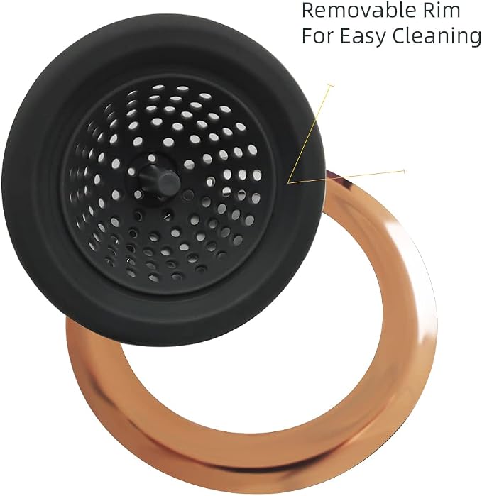 Mi hogar Silicone Sink Drain Strainer 2 Pack, 4.5” Wide Rim Stainless Steel - Image 4