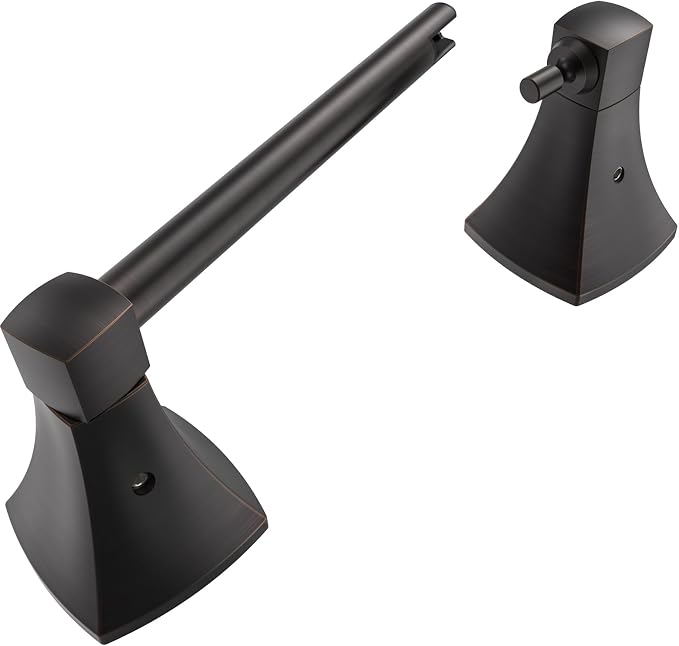 Toilet Paper Holder Wall Mount Oil Rubbed Bronze Double Post Pivoting Tissue by WZRUA