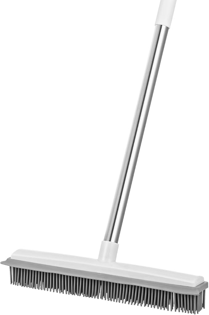 VEVOR Pet Hair Removal Broom, 58.46 in Adjustable Long Handle, Rubber Broom - Image 12