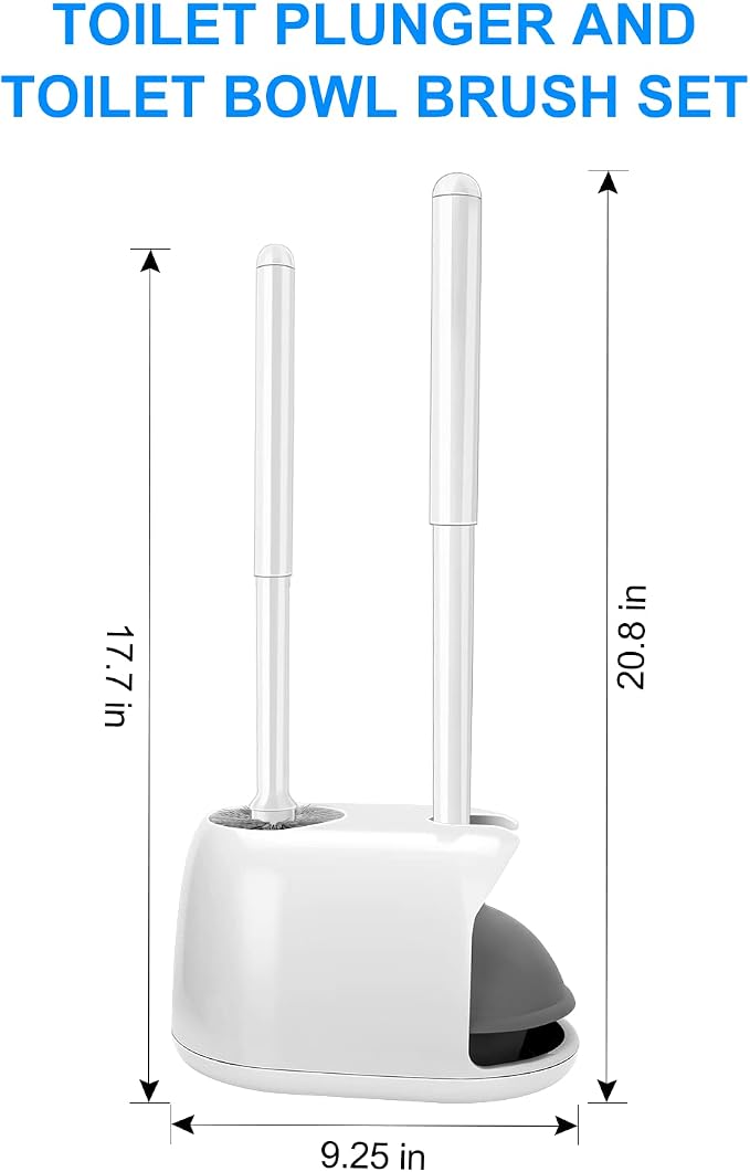 SetSail Toilet Brush and Plunger Set, 2 Packs Toilet Plungers - Image 2