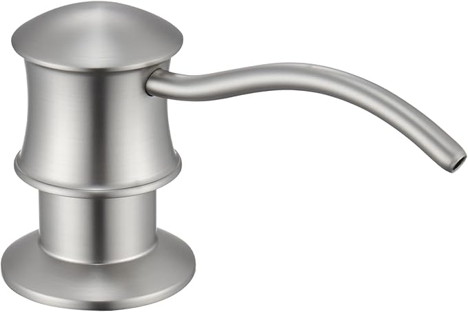 Built in Soap Dispenser for Kitchen Sink Countertop, Solid Brass Pump Head Long by WINKEAR