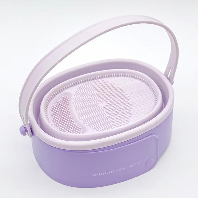 Foldable silicone makeup brush cleaning bowl, makeup tool cleaning bowl - Image 8