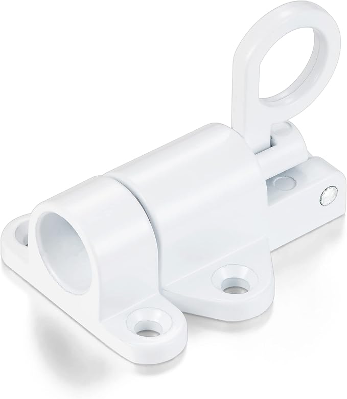 4 Packs Self-Closing Latches，White Spring Door Lock，Resilient Bolt Latch - Image 7
